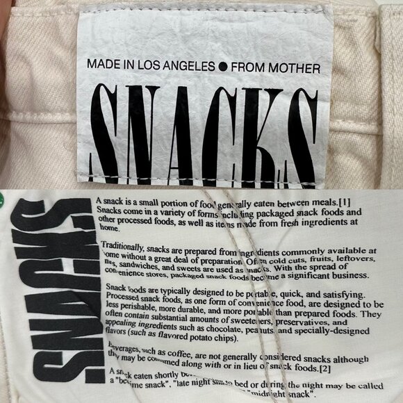 Mother SNACKS! High Waisted Double Stack Ankle Jeans in Natural Size 25 - Picture 3 of 14